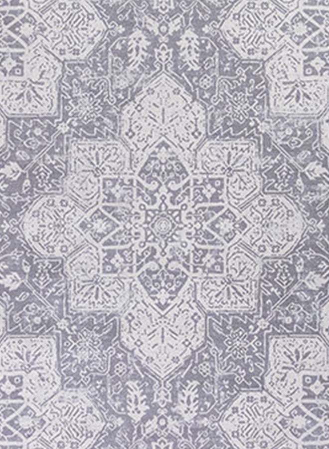 In-House Soft Velvet Turkish Rectangular Door & Bath Mat - Grey - 60x40 cm  - Image 5