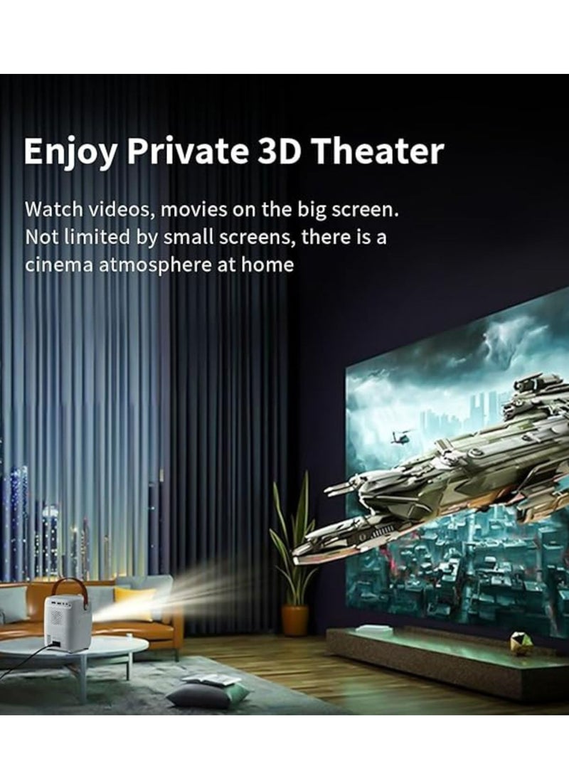 Umiio Q2 Android HDMI Video Laser Projector 5G WiFi Android , Bluetooth, FHD Resolution, 5M Projection Distance, Portable Outdoor Movie Projector for Home Cinema, Parties, and More-White  - Image 4