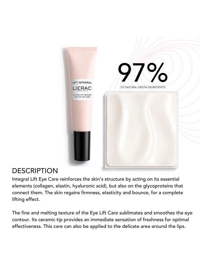 Lierac Lierac|Lift Integral Eye Care Cream with Hyaluronic Acid : Firming, Reduces Appearance of Wrinkles & Under Eye Dark Circles for Sensitive Skin|15 ml  - Image 3