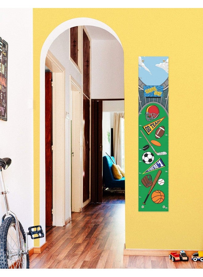 ThisWear Kid Room Decor Kid Growth Chart Sports Theme Gifts for Boys Child Measurement Chart Growth Chart - Image 3