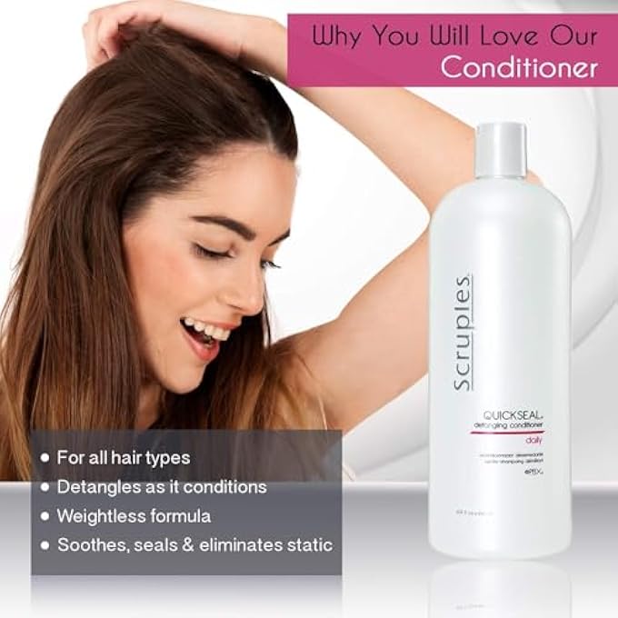 Scruples QUICKSEAL DETANGLING CONDITIONER - HAIR SMOOTHING & FRIZZ CONTROL TREATMENT - CONDITIONS & DETANGLES ALL HAIR TYPES (33.8 OZ) - Image 2