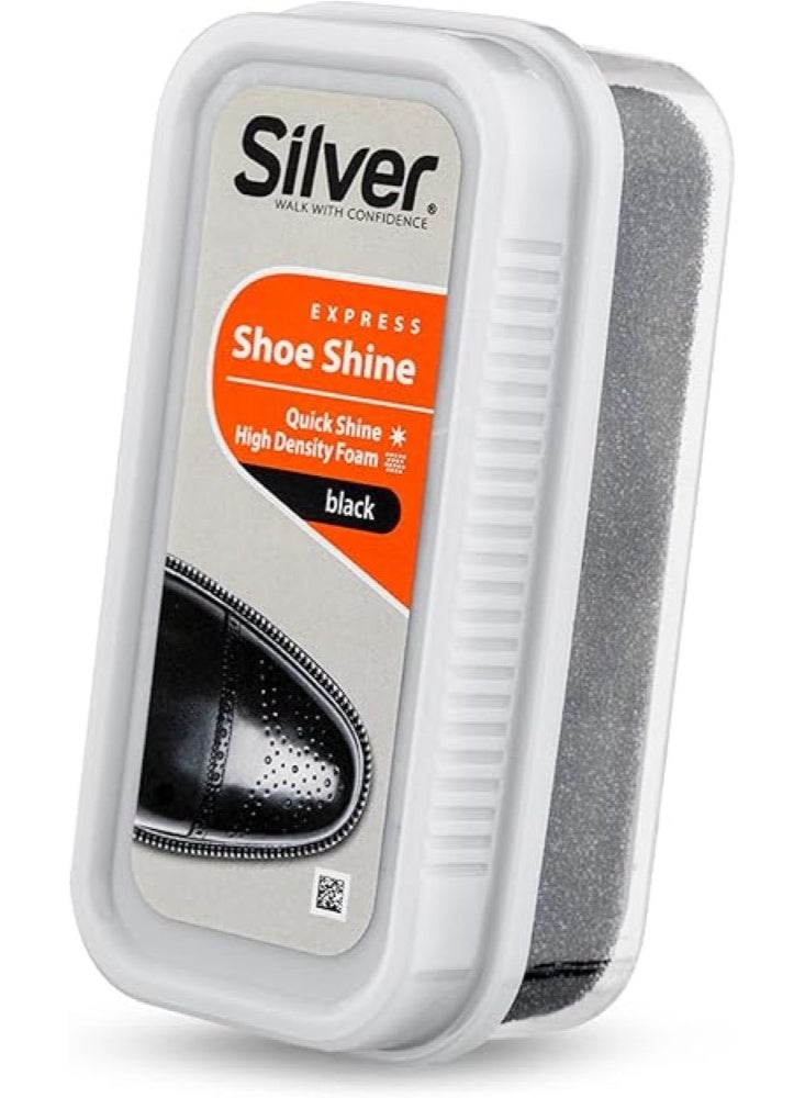 Silver Express Shoe Shine With High Density Foam Black - Image 2