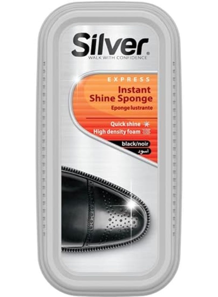 Silver Express Shoe Shine With High Density Foam Black - Image 1