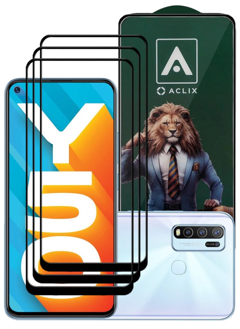 ACLIX 3 Pieces Antistatic ESD Dustproof Premium Quality High Definition Tempered Glass Screen Protector Designed For vivo Y50 - Image 1