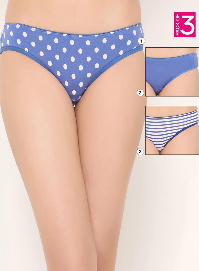 Clovia Pack of 3 - Low Rise Bikini Briefs - Image 1