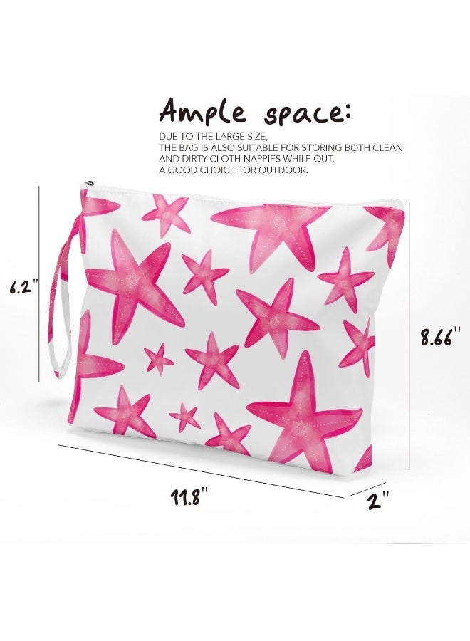 Fokongna حقيبة فوكوانغنا الرطبة، حقيبة مكياج للسفر، حقيبة رطبة وجافة لملابس السباحة، حفاضات الشاطئ وحقيبة ملابس اليوغا الرياضية بسحاب - Image 5