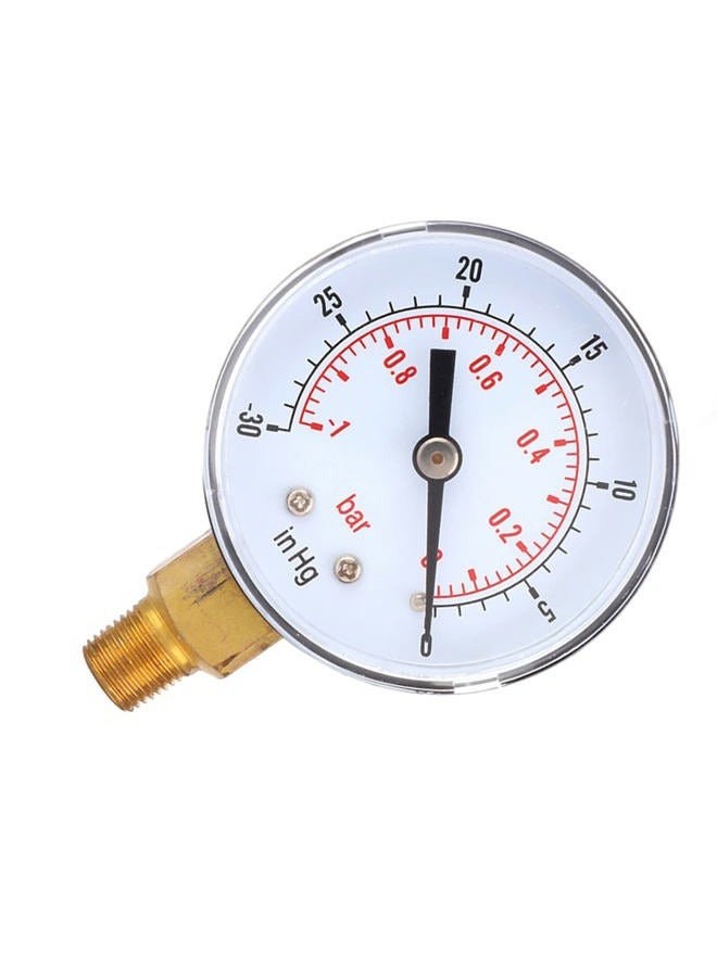 Hyuduo Vacuum Gauge, 50mm 1/8 BSPT Bottom Connection Pressure Gauge Product Size Approx 7.1x5.1x2.7cm for Air Compressor Water Oil Gas Outdoor - Image 4