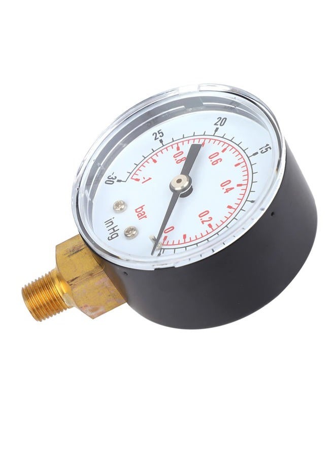 Hyuduo Vacuum Gauge, 50mm 1/8 BSPT Bottom Connection Pressure Gauge Product Size Approx 7.1x5.1x2.7cm for Air Compressor Water Oil Gas Outdoor - Image 2