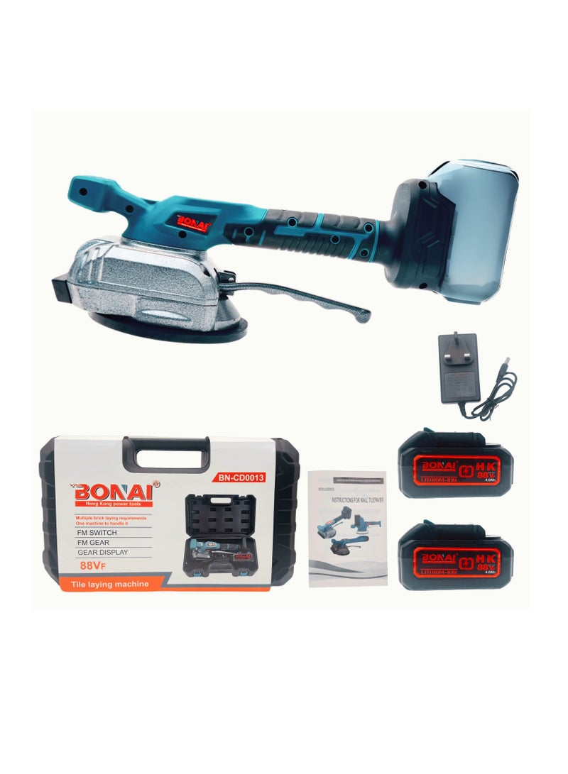 BONAI BONAI BN-CD0013 Cordless Tile Laying Machine, 88VF Tile Vibrator with 80KG Suction Power, 5-Speed FM Gear Display, 2000–11000 r/min, 4.0Ah Battery for Wall, Floor Tile & Brick Installation  - Image 1