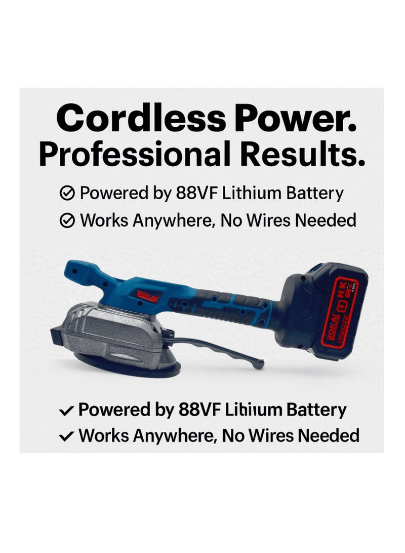BONAI BONAI BN-CD0013 Cordless Tile Laying Machine, 88VF Tile Vibrator with 80KG Suction Power, 5-Speed FM Gear Display, 2000–11000 r/min, 4.0Ah Battery for Wall, Floor Tile & Brick Installation  - Image 2
