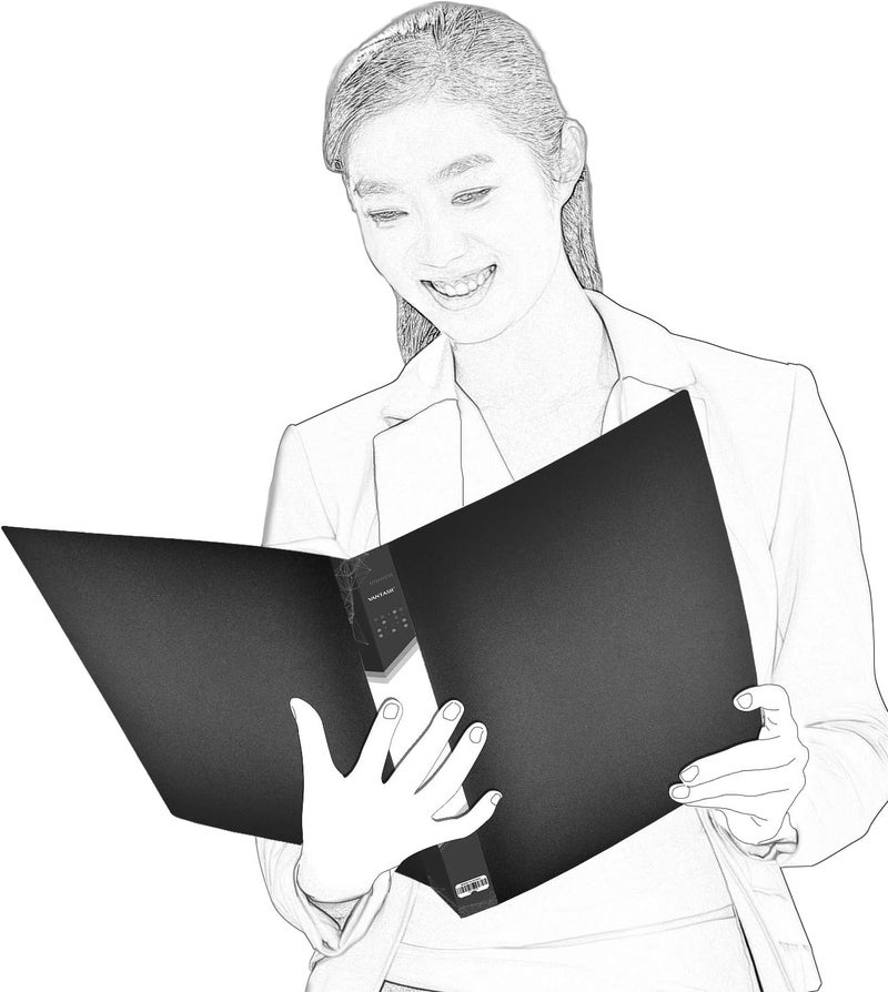 فانتاسي كتاب عرض 40 جيبًا شفافًا وأكمامًا واقية محفظة فنون كتاب شفاف للأعمال الفنية، أوراق التقارير، الرسائل (16.5 × 12.1 بوصة) - Image 4