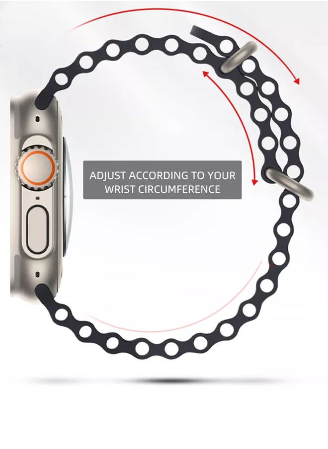 Black Tiger - smartwatch 8 Ultra Full Touch Call 49 mm and supports the Arabic Language with wireless Bluetooth headphones - Image 1