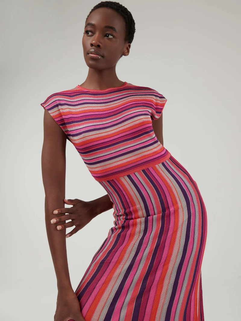 leem Striped Knit Dress