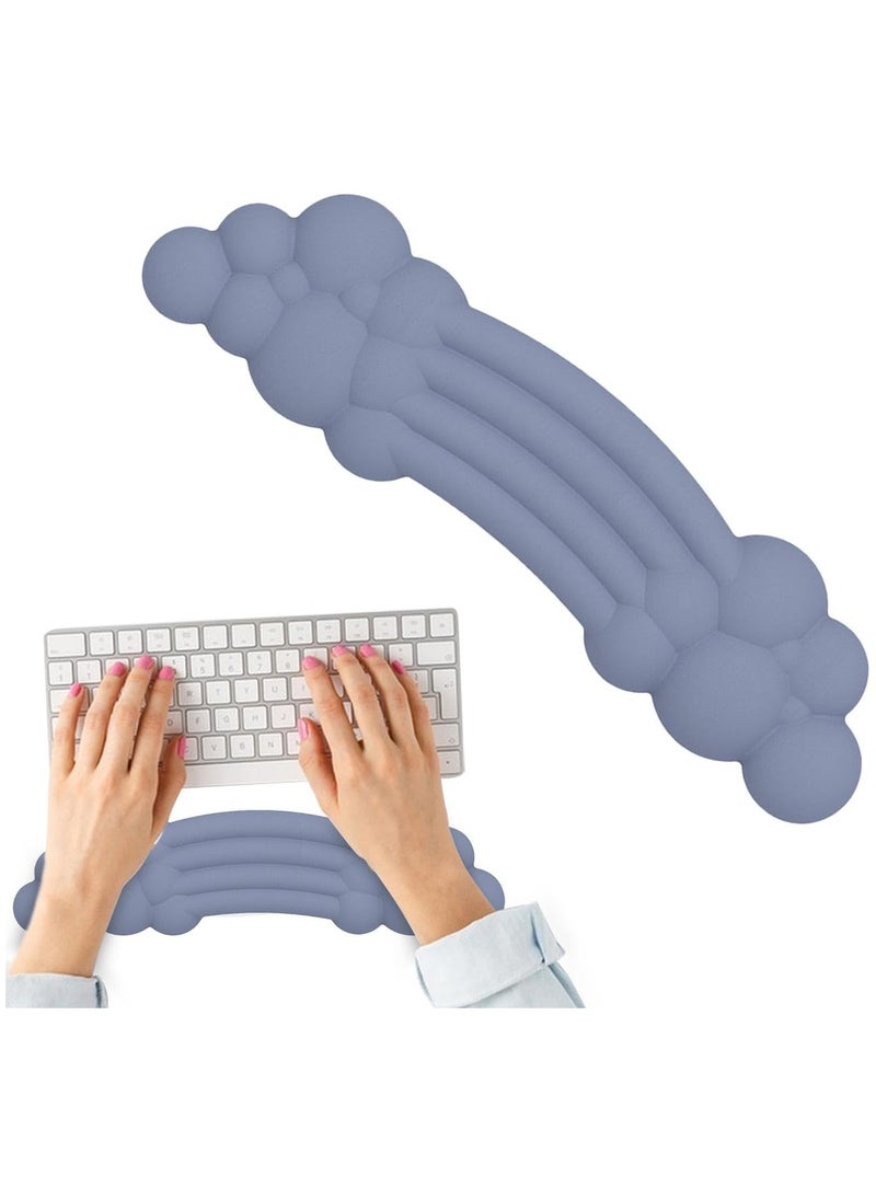 PIWIJOY - Cloud Pad Keyboard Wrist Rest Soft Memory Foam -GRAY - Image 1