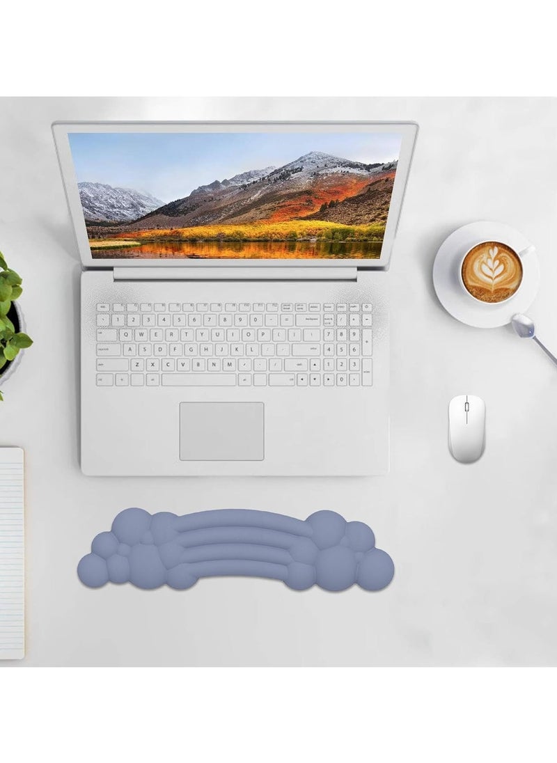 PIWIJOY - Cloud Pad Keyboard Wrist Rest Soft Memory Foam -GRAY - Image 1
