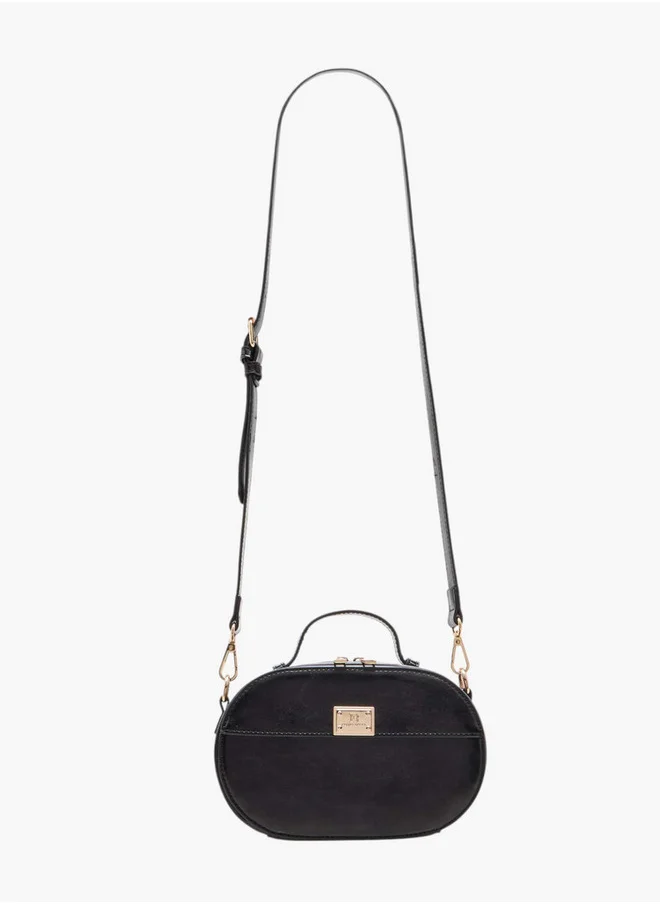 فلورا بيلا من شو إكسبرس Women's Solid Crossbody Bag with Zip Closure and Detachable Strap