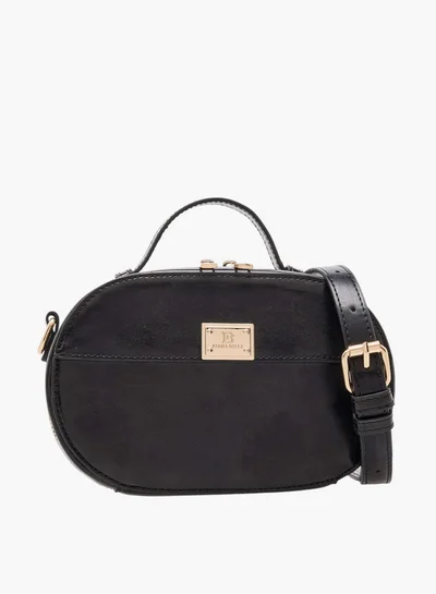 Flora Bella By Shoexpress Women's Solid Crossbody Bag with Zip Closure and Detachable Strap
