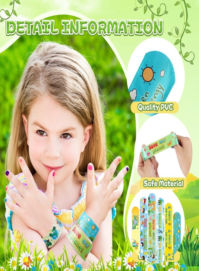 مجموعة سيمجوينج من 50 قطعة من أساور يوم الأرض للأطفال، أساور معصم لحماية الأرض، هدايا حفلات يوم البيئة العالمي، جوائز صفية، لوازم هدايا - Image 3