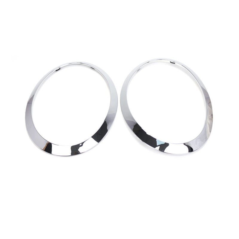 Generic Lechnical Headlight Trim Ring 2pcs Replacement for BMW Mini Cooper F55/F56/F57 2014-2021 OEM 51137300631,51137300632,51712355791,51712355798 - Image 2