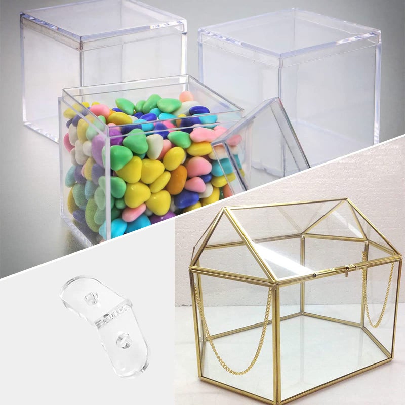 INCREWAY L Brackets Transparent 20Pcs Clear Acrylic Corner Bracket 90 Degree Support Shelf Corner Brace Right Angle Bracket - Image 4