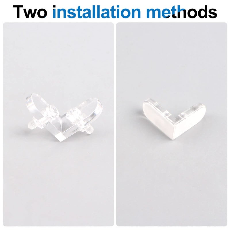 INCREWAY L Brackets Transparent 20Pcs Clear Acrylic Corner Bracket 90 Degree Support Shelf Corner Brace Right Angle Bracket - Image 3