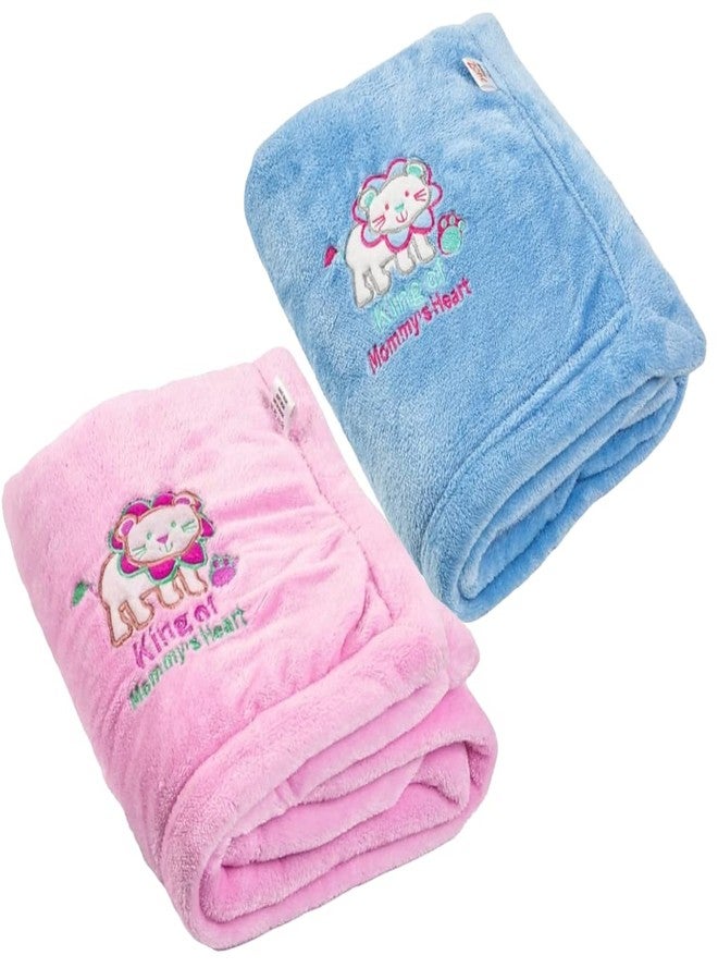 BRANDONN Baby Blankets New Born Double Layer Soft Coral Crib Top Sheet Cum Baby Bath Towel Bed Bedding for Baby Boys and Baby Girls - Image 1