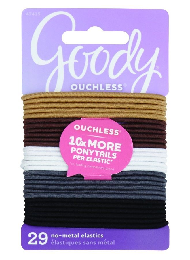 Goody Women's Ouchless 2 mm Elastics, Neutral, 29 Count