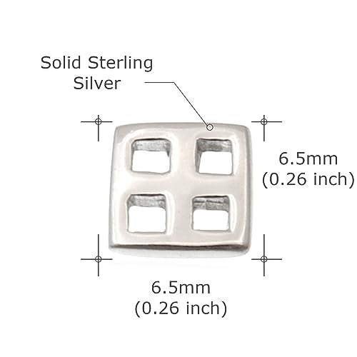 Alexander Castle Charles Rennie Mackintosh 925 Sterling Silver Earrings for Women - Stud Earrings with Jewellery Gift Box - 6.5mm x 6.5mm - Image 4