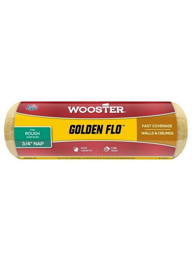 Wooster Golden Flo Fast Coverage Paint Roller Cover Gold 9 x 3/4 Inch 0RR6620090 - Image 1