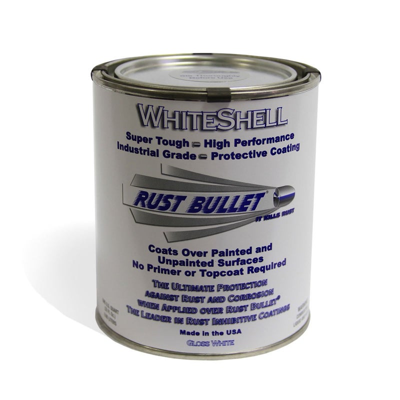 RUST BULLET WhiteShell - Gloss White - 1 Quart - UV Resistant Rust Preventive Coating, Corrosion Control & Long-Lasting Protection for Metal - Image 4