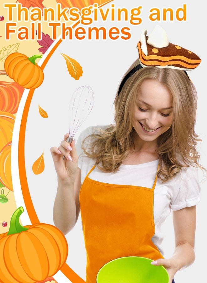 Hoteam 2 Pcs Pumpkin Pie Headband for Women Thanksgiving Funny Hairband Pie Party Favor Supplies Halloween Thanksgiving Accessories Fall Whimsical Costume Dress up Headband - Image 3