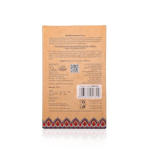 Amogha Backflow Incense Cones | Pack of 40 | Long-Lasting Aromatic Cones for Meditation, Relaxation & Rejuvenation | 3 Fragrances | Stress Relief & Air Purification | Home & Office Use. - Image 5