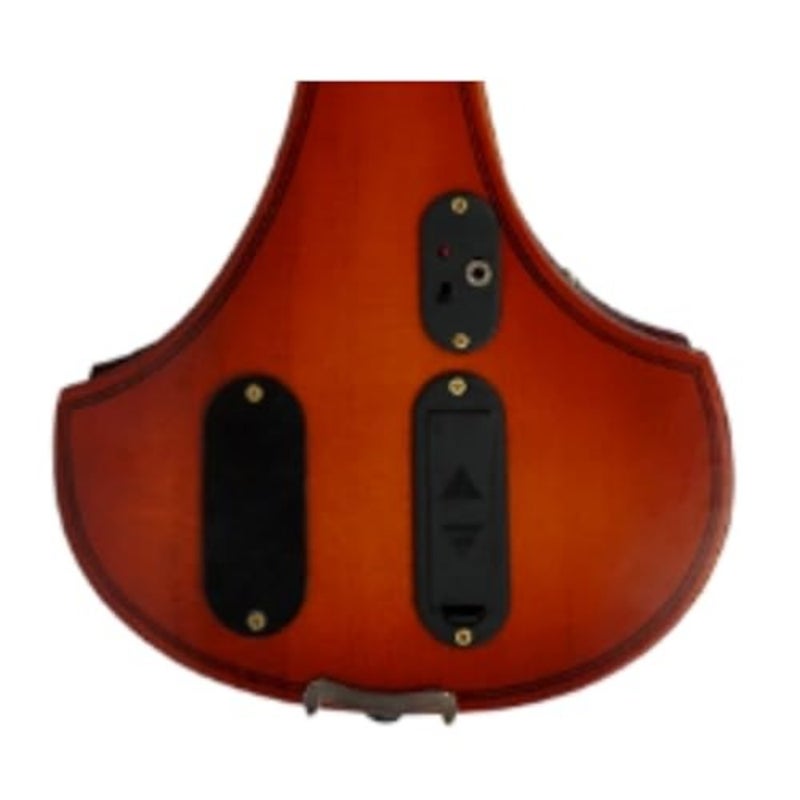 Electric Violin Student Starter Kit Red Brown Handmade Finish With Brazilian Wood Bow - Image 4