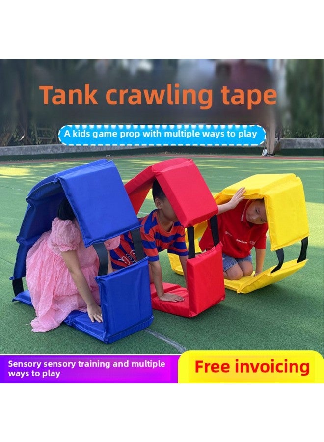 Kindergarten Tank Covering Children Crawling Ring Sensory Training Equipment Outdoor Toy Body Smart Tank Crawling Mat-Color:Kindergarten Tank Covered With Green - Image 2