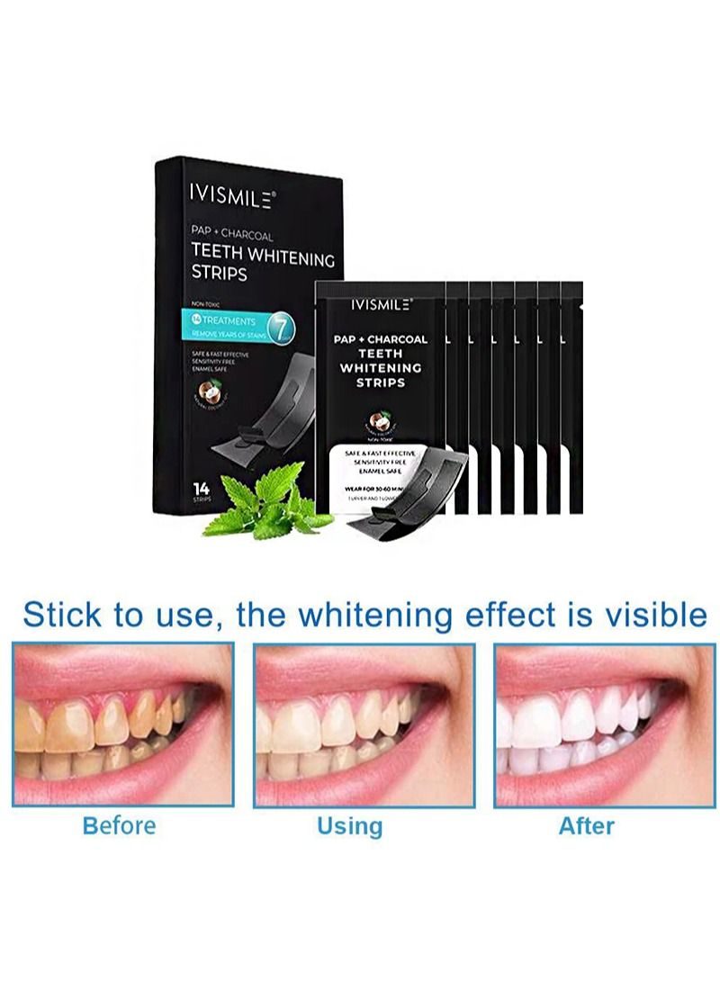Professional Teeth Whitening Strips, Reduce Teeth Sensitivity Whitening Strips, Dentist Prepared Whitening Strips (14 Trial Packs)
