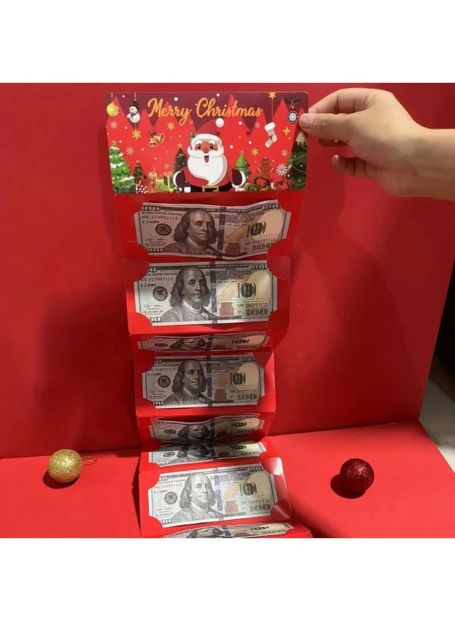 Red Christmas Gift Card Holder With 10 Compartments For Holiday Party Supplies - Image 3