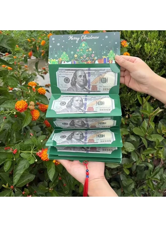 Red Christmas Gift Card Holder With 10 Compartments For Holiday Party Supplies - Image 2