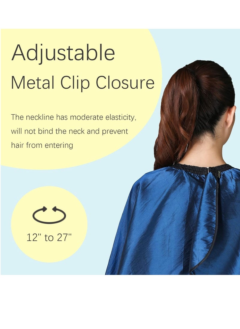 Iusmnur - Barber Cape, Professional Hair Salon Cape with Adjustable Metal Clip, Shampoo Hair Cutting Cape for Barbers and Stylists - 55 x 63 inches (Blue) - Image 1