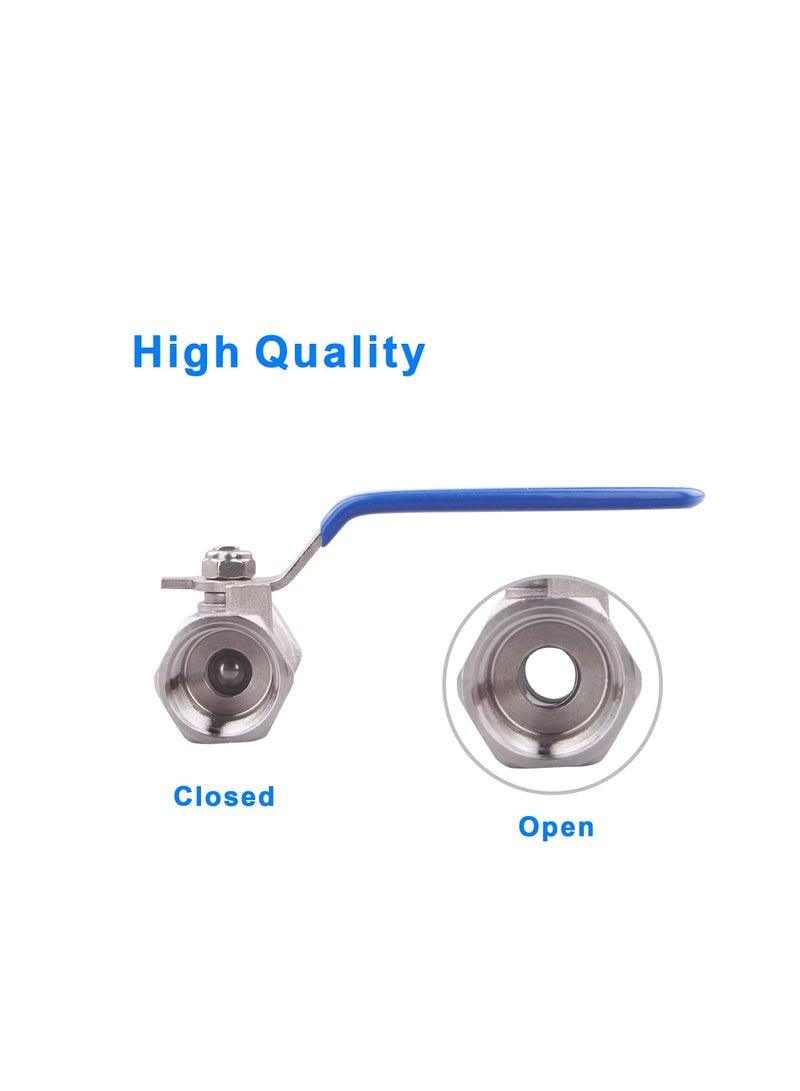Stainless Steel Ball Valve, 0.5 Inch NPT Standard Port for Water, Oil, and Gas (1/2 Inch Ball Valve)  - Image 3