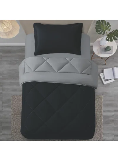 Donetella Bedding Comforter Set, Single Size 170x230 cm - 2-Pcs Solid Quilted Bed Set, Microfiber Fabric - 1 Comforter and 1 Pillow Sham