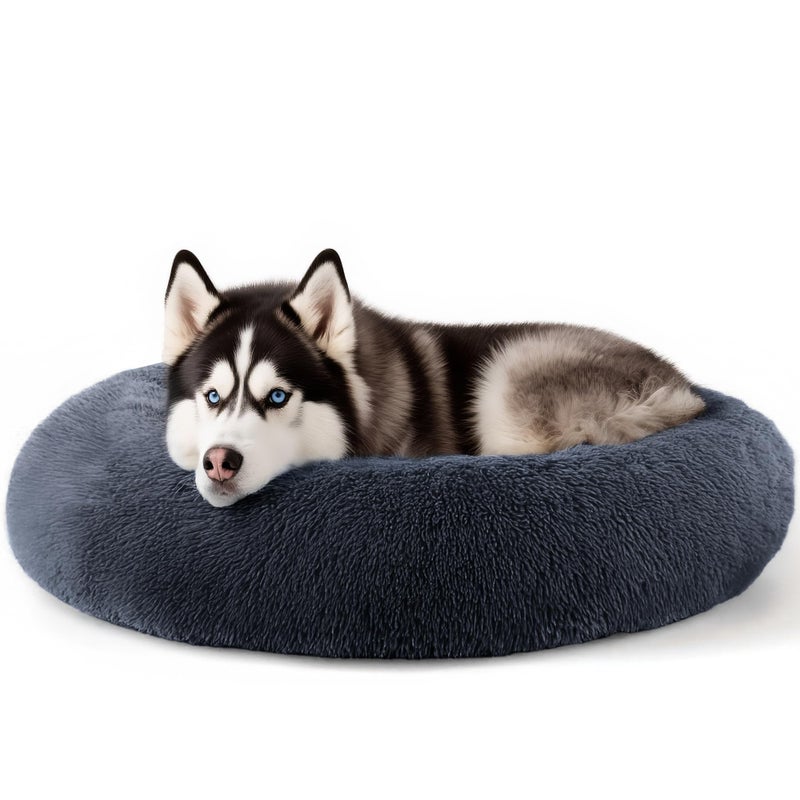 Hoewina Extra Large Dog Beds 36 Inch Human Dog Anxiety Relief Comfort Bed Indestructible Chew Proof Pet Beds Dark Grey - Image 2