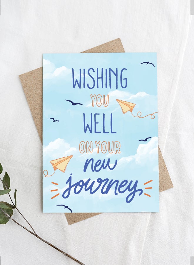 Wishing You Well Farewell Greeting Card – Goodbye & Best Wishes Card for Colleague, Friend, Boss, Office, Retirement, Moving Away, New Job, Leaving Party