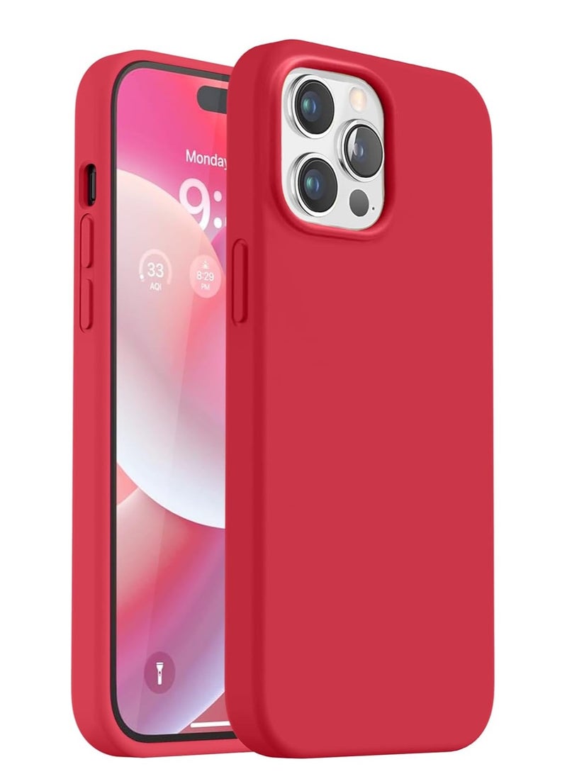 أكاليكس غطاء حمايه من السيلكون لهاتف ايفون 13بروماكس احمر - Image 1