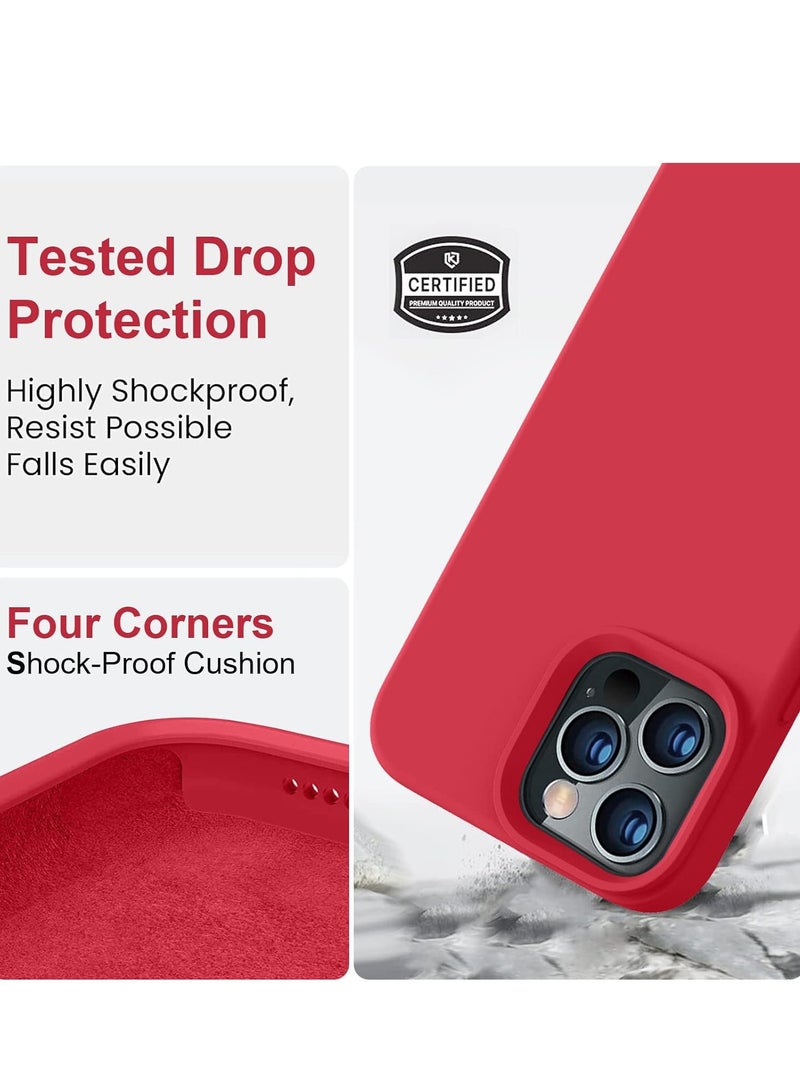 أكاليكس غطاء حمايه من السيلكون لهاتف ايفون 13بروماكس احمر - Image 2