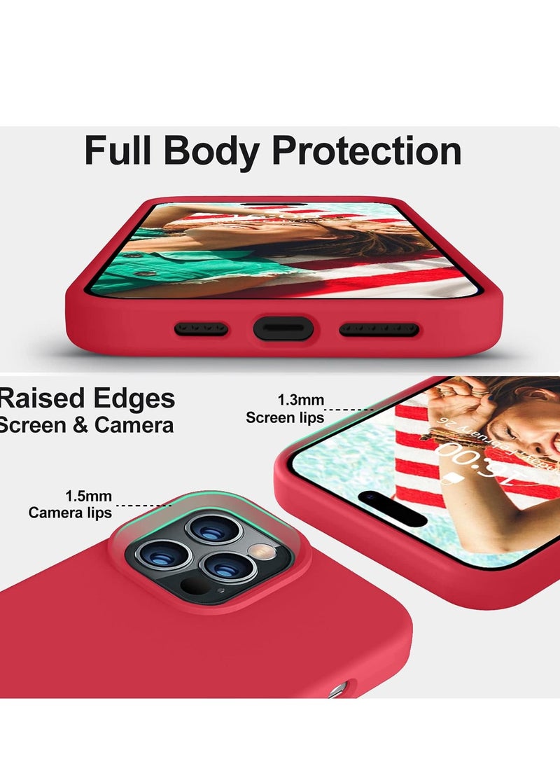 أكاليكس غطاء حمايه من السيلكون لهاتف ايفون 13بروماكس احمر - Image 3