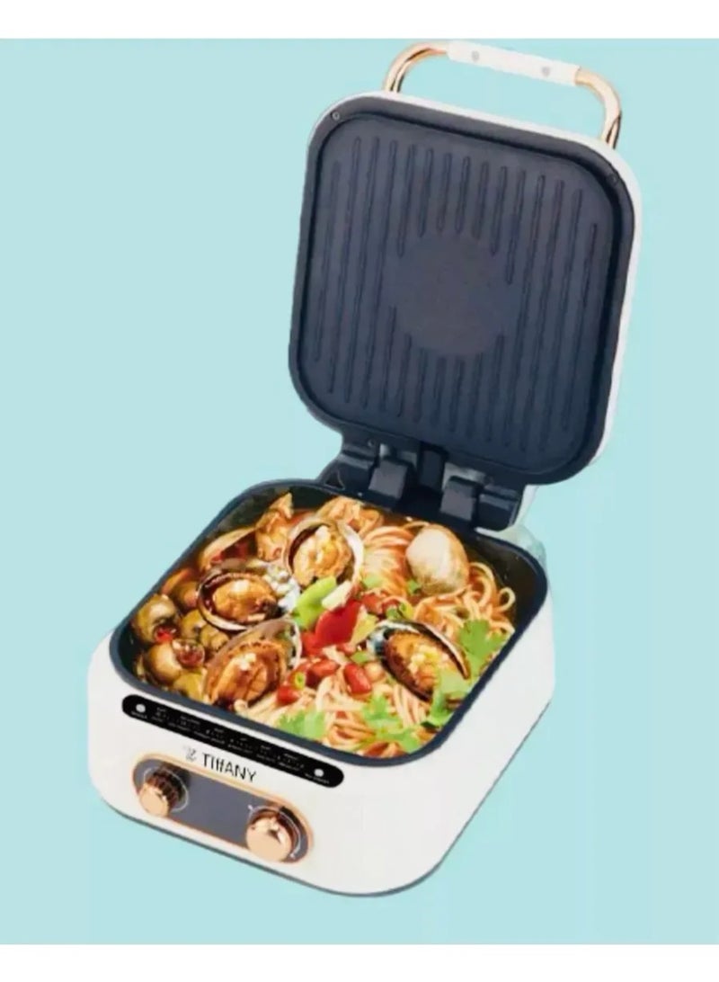 لاك وعاء كهربائي متعدد الوظائف LAC LAICHY L-7701 - جهاز طهي قوي 10 في 1 بقوة 1800 واط للسلق والقلي والطهي بالبخار والطهي في قدر ساخن والمزيد - Image 1