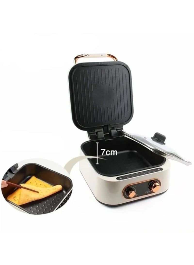 لاك وعاء كهربائي متعدد الوظائف LAC LAICHY L-7701 - جهاز طهي قوي 10 في 1 بقوة 1800 واط للسلق والقلي والطهي بالبخار والطهي في قدر ساخن والمزيد - Image 2