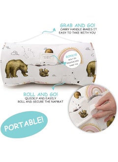 JumpOff Jo JumpOff Jo - Extra Long Toddler Nap Mat for Preschool, Daycare and Kindergarten - Sleeping Bag for Kids with Removable Pillow and Ultra Soft Blanket - Rainbow Bears  - Image 3