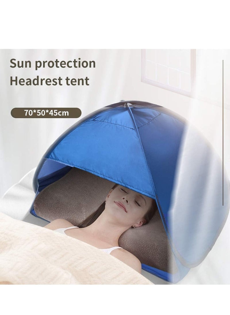 Generic - Beach Sun Shelters, Instant Sun Shade Canopy Head Pop Up Small Canopy Lazy Tent Portable Sun Shelter with Mobile Phone Stand Automatic Shade Tent for Beach Camping Fishing Hiking Picnic - Image 1