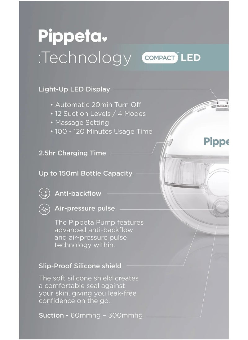 Compact Led, Handsfree Breast Pump(Pack Of 2)